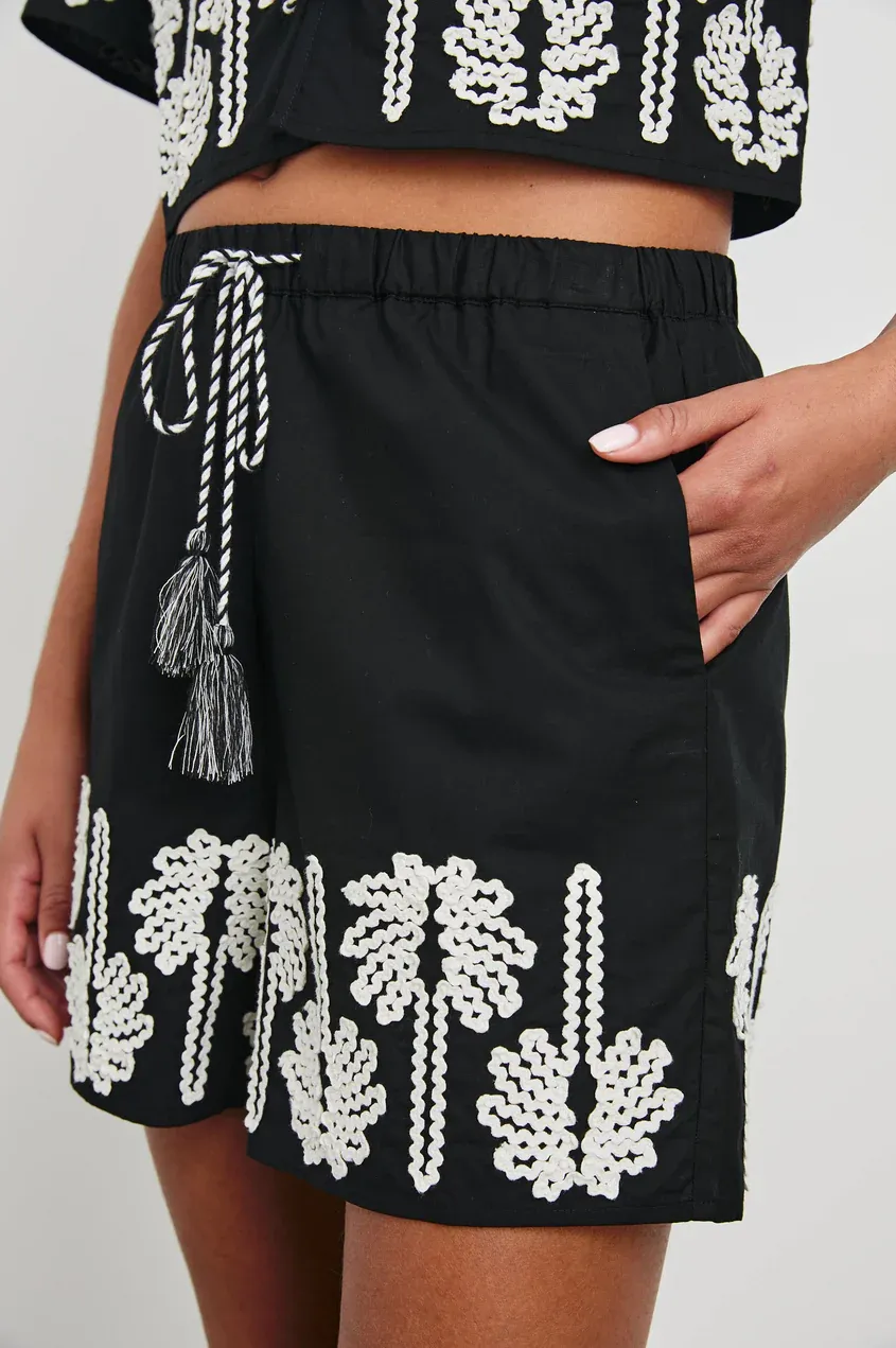 RAILS ARMANDA BLACK IVORY PALM TREES