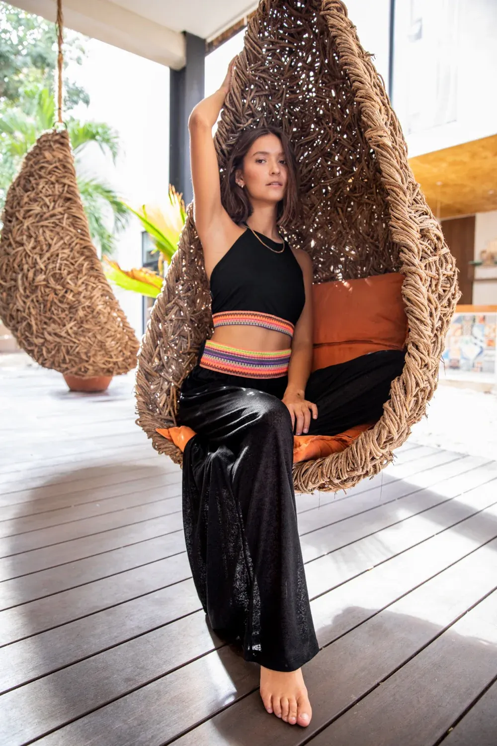 PITUSA HALTER TOP AND WIDE LEG PANT SET