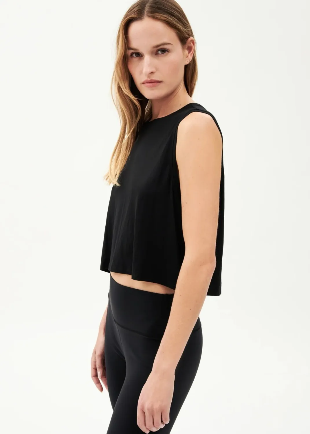 SPLITS 59 Sienna Jersey Tank BLACK