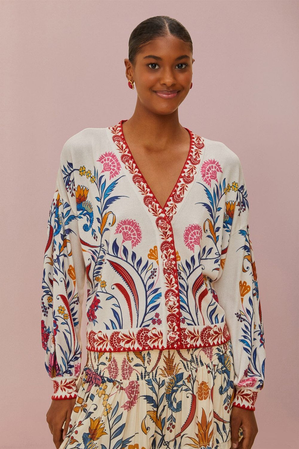 FARM RIO ROMANTIC LIGHTNESS KNIT CARDIGAN