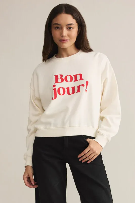 Z Supply First Date Sweatshirt Sea Salt