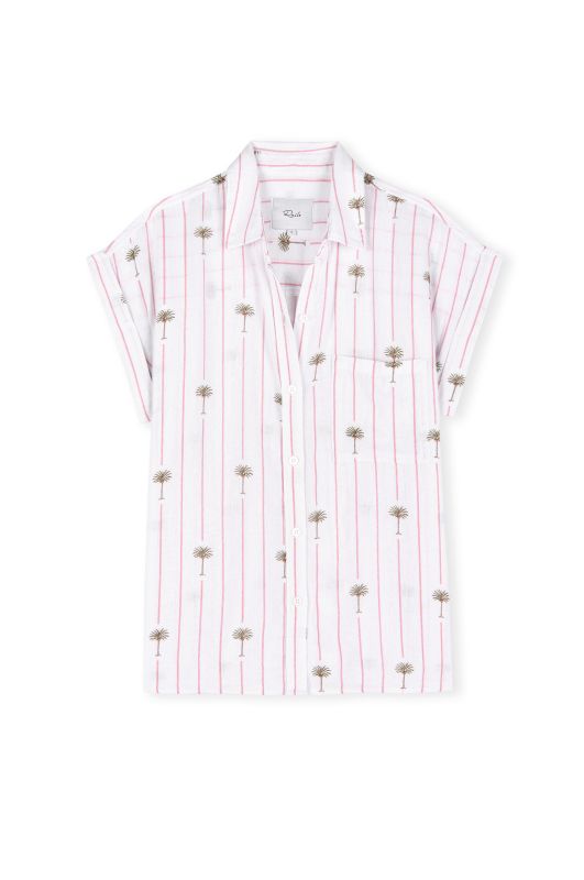 RAILS WHITNEY SHIRT PINK PALM STRIPE