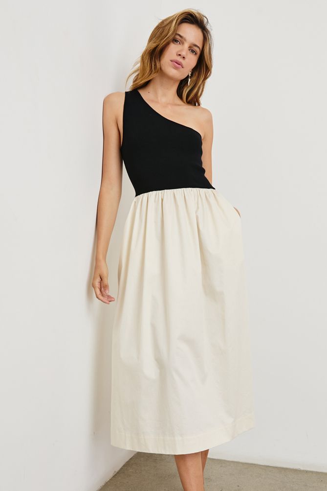 RAILS ANITA DRESS BLACK IVORY