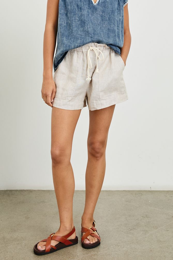 RAILS FOSTER SHORT HEATHERED FLAX