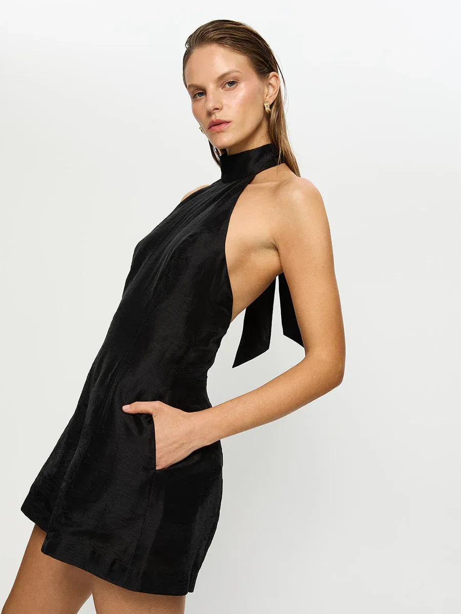 Kivari Maxine Playsuit Black