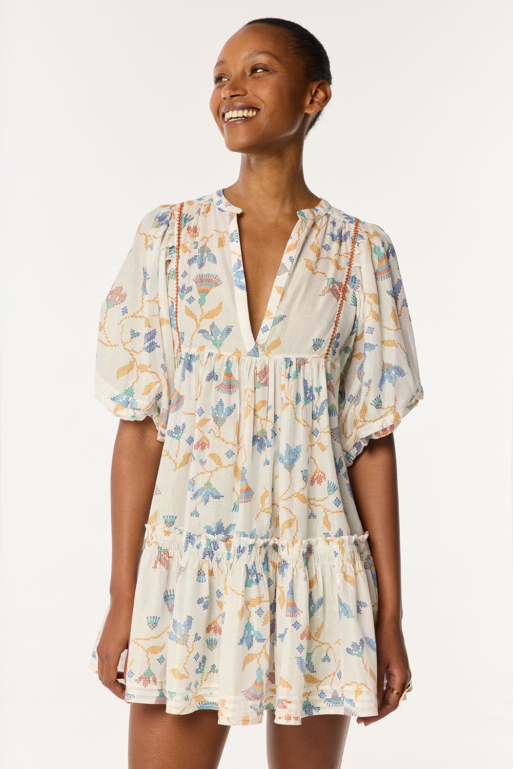 POUPETTE ST BARTH MINI DRESS ARIA CT MT BLUE YLANG YLANG