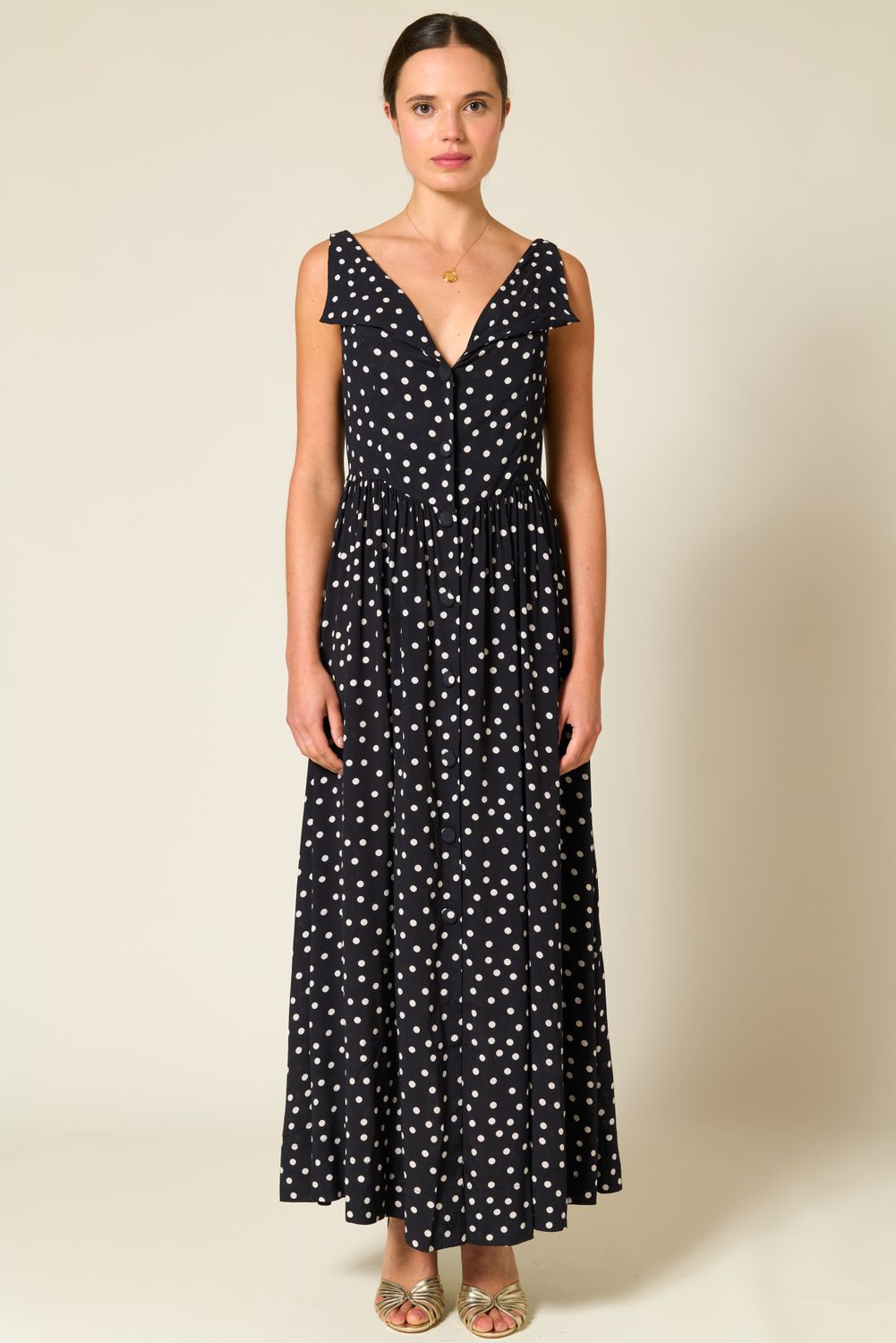 Rixo Siena Dress Emma Spot Black