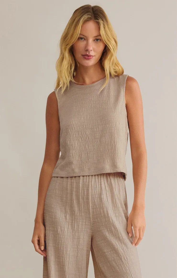 Z Supply Sloane Textured Top Parchment