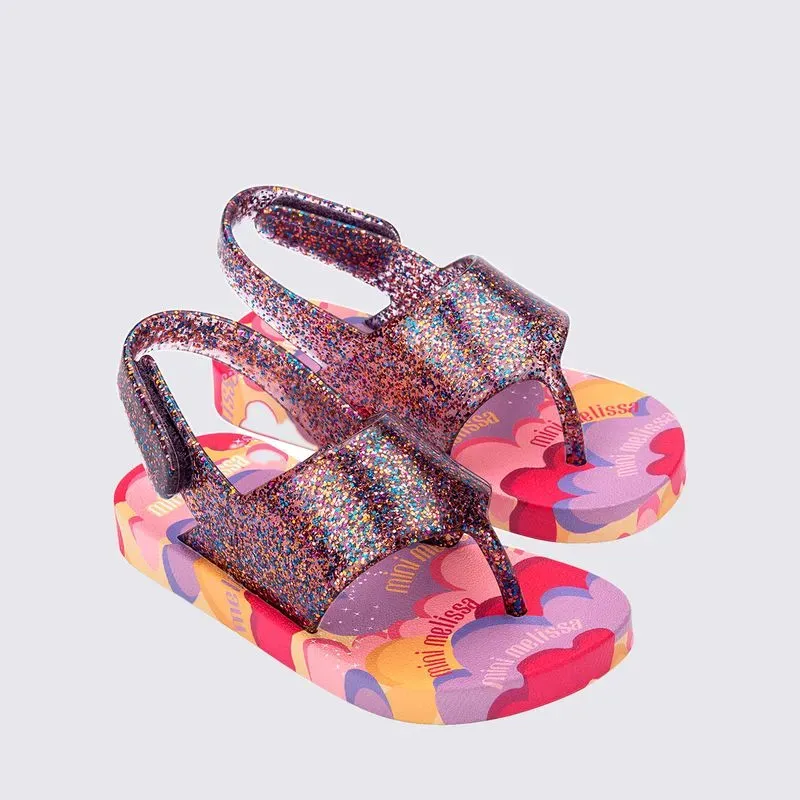 MINI MELISSA FLIPFLOP SHINY BABY  YELLOW/GLITTER