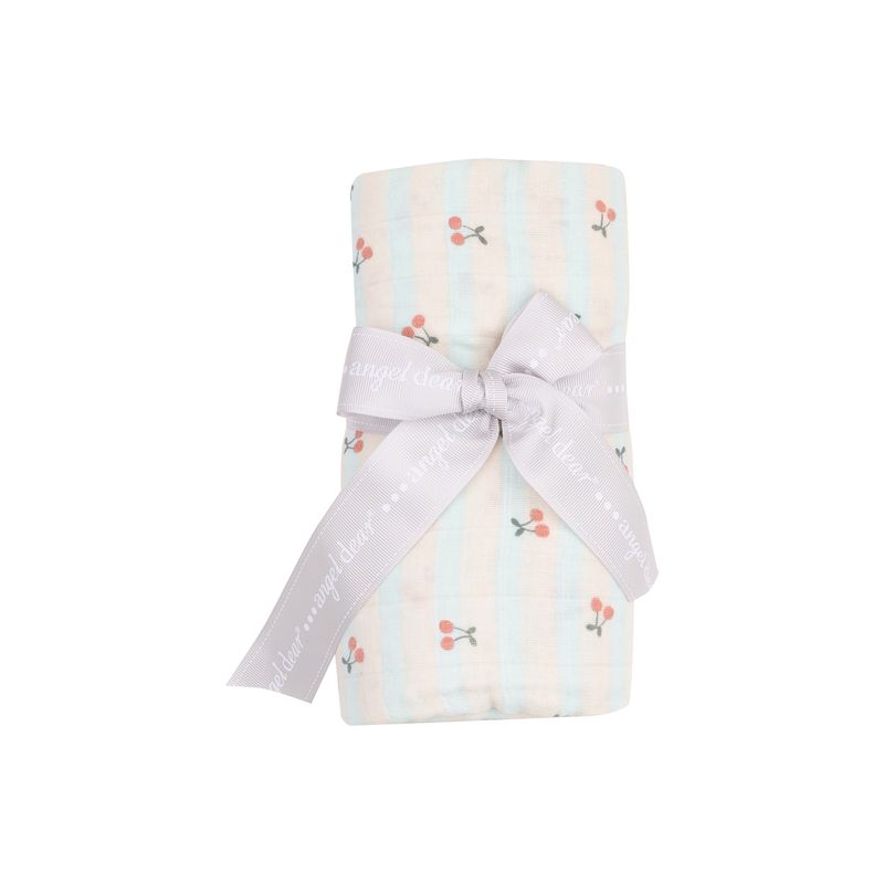 Angel Dear Cherry Stripe Swaddle Blanket