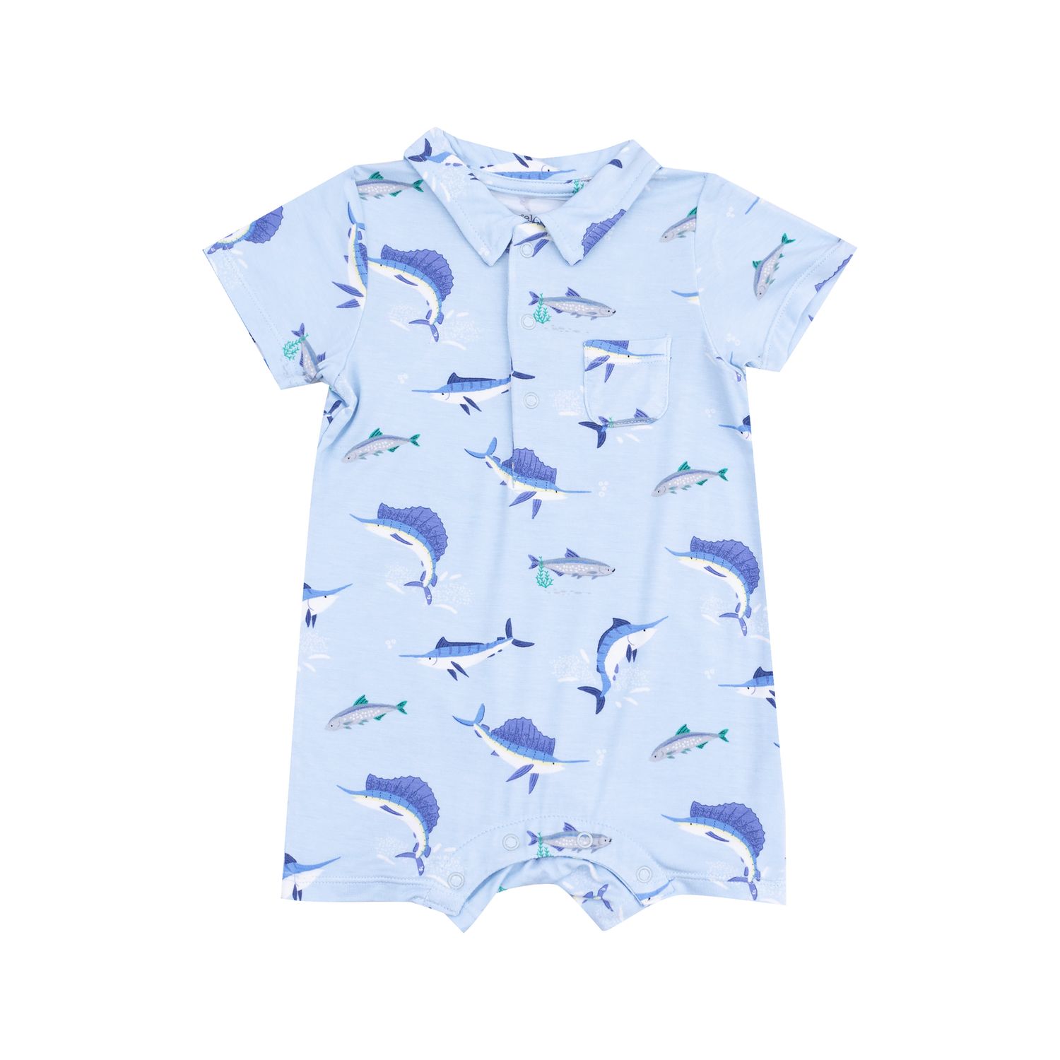 Angel Dear Deep Sea Fishing Blue Polo Shortie