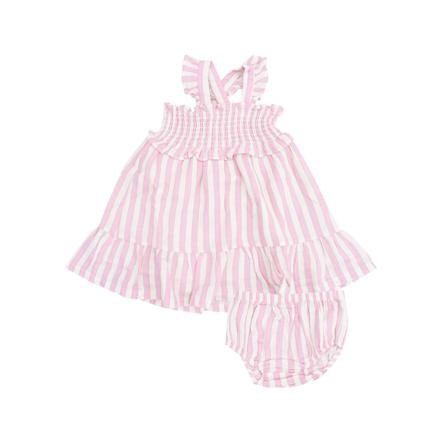 Angel Dear Candy Stripe Smocked Ruffle Sundress &amp;DC