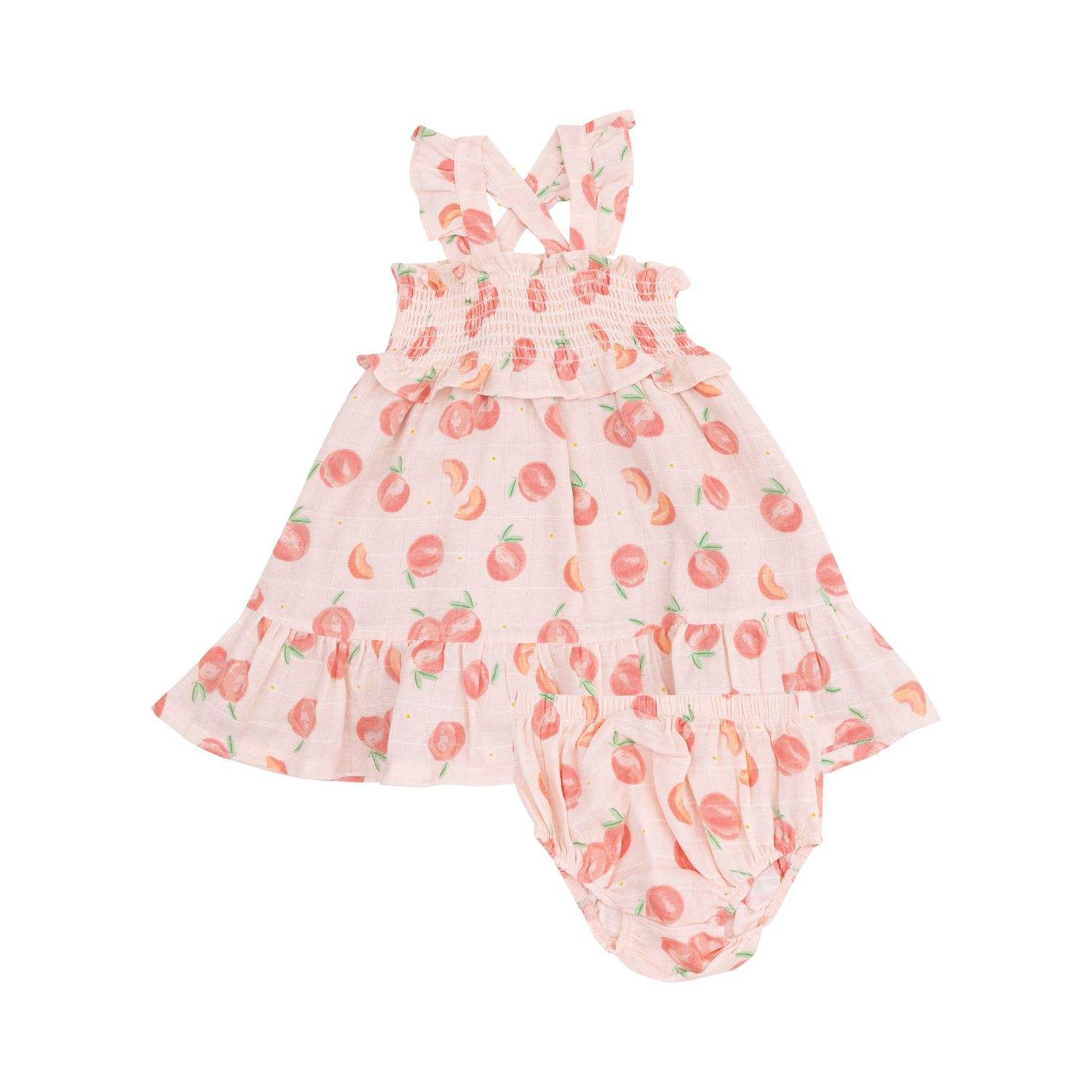 Angel Dear Sweet Peach Smocked Ruffle Sundress &amp;DC