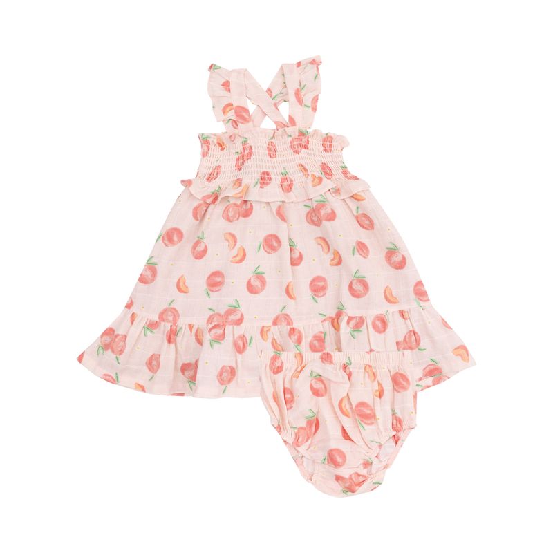Angel Dear Sweet Peach Smocked Ruffle Sundress &amp;DC
