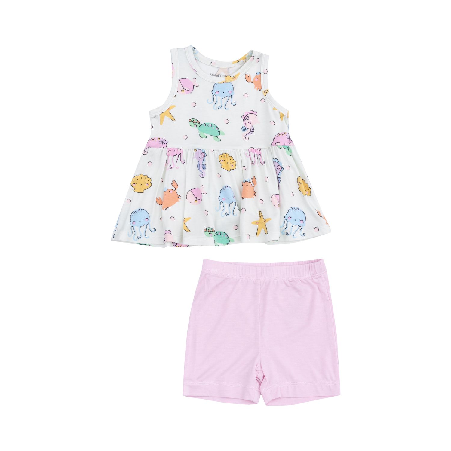 Angel Dear Cutie Sea Creatures Peplum Tank Top &amp; Bike Short