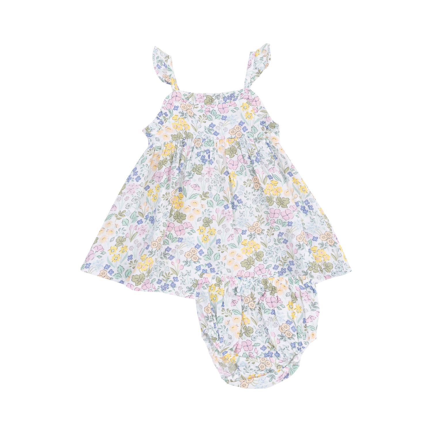 Angel Dear Samantha Floral Paperbag Ruffle Sundress W/DC