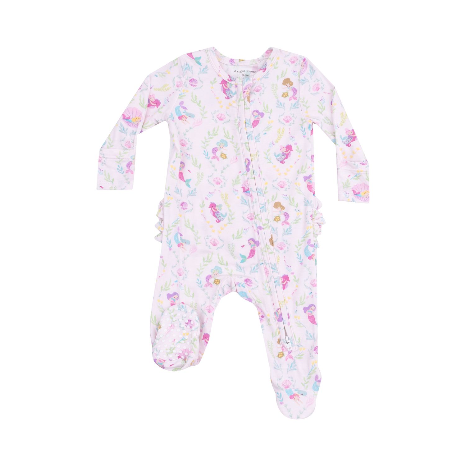Angel Dear Mermaids 2 Way Zipper Ruffle Back Footie
