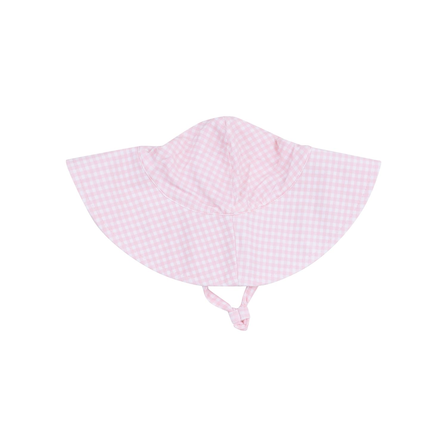 Angel Dear Mini Gingham Pink Wide Brim Sunhat