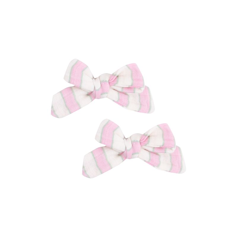 Angel Dear Candy Stripe 2Pack HairBow W/Clip