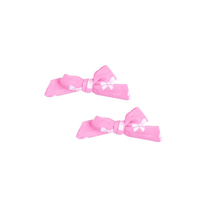 Angel Dear Pink Bows 2Pack HairBow W/Clip