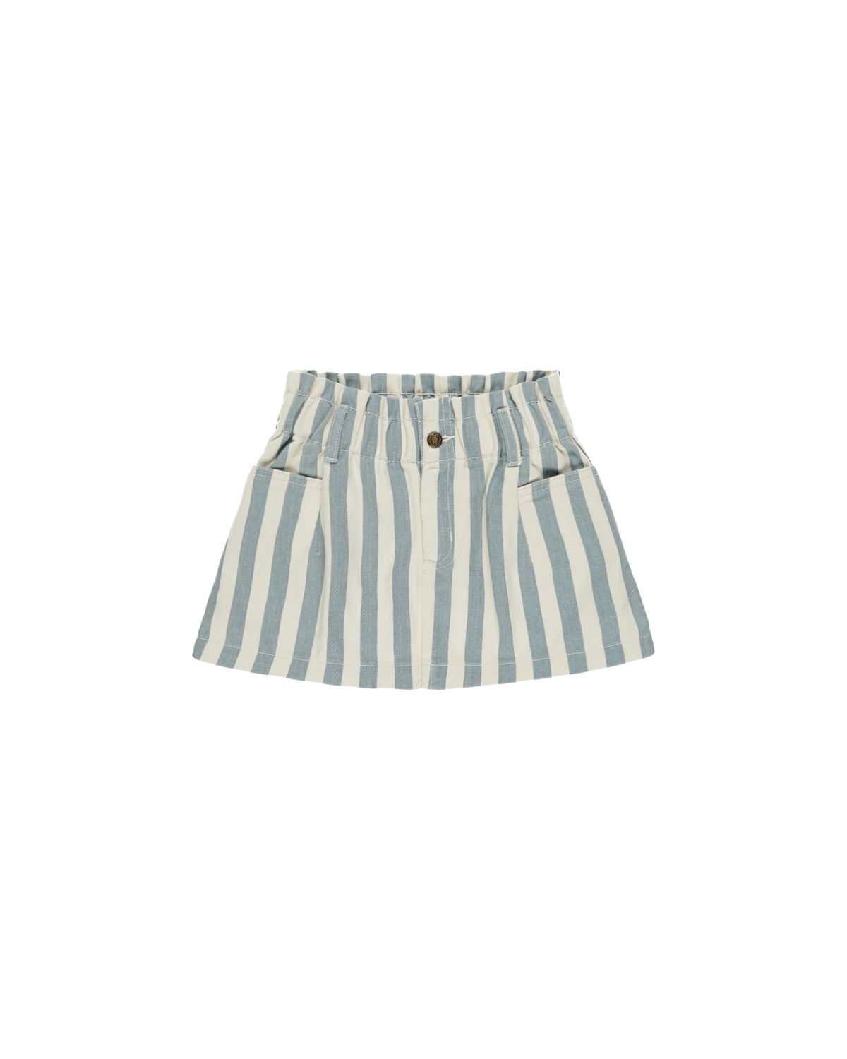 RYLEE &amp; CRU DENIM MINI SKIRT || OCEAN STRIPE
