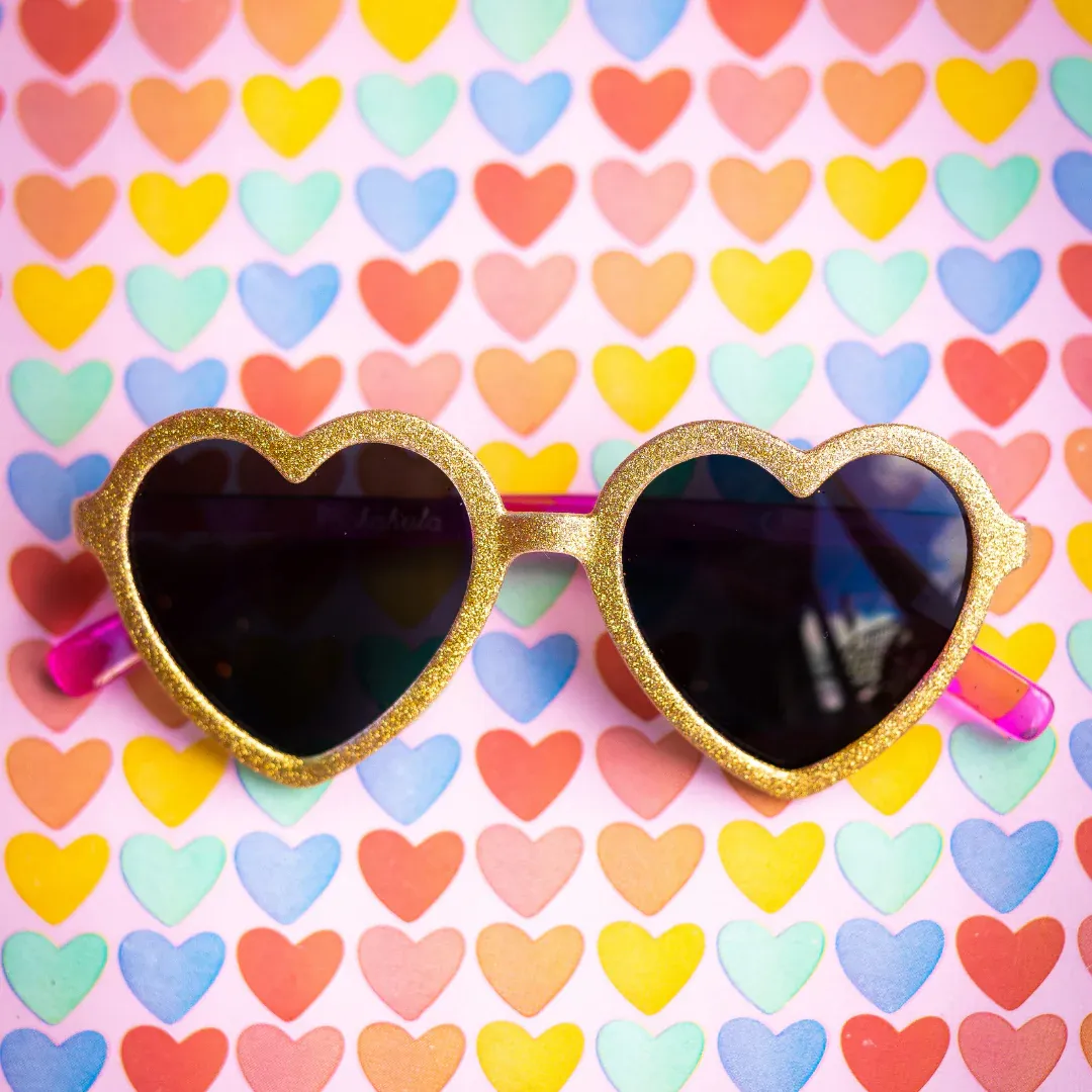 Rockahula Glitter Heart Sunglasses