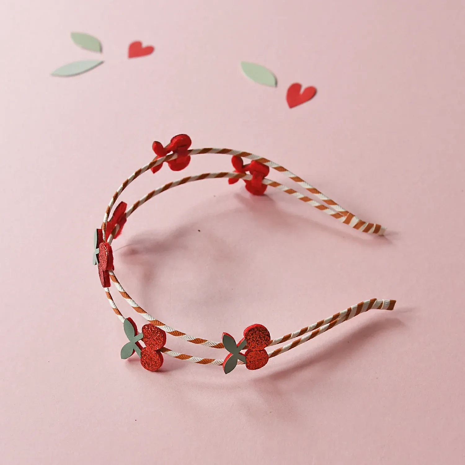 Rockahula Stripy Cherry Double Headband