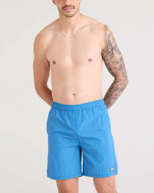 SAXX GO COASTAL 2N1 7&quot;VOLLEY SWIM SHORT -  LAKE BLUE