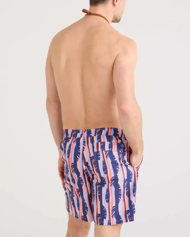 SAXX GO COASTAL 2N1 7"VOLLEY SWIM SHORT -  TROPIC STRIPE - MULTI