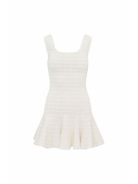 LOVE SHACK FANCY MARYANNE DRESS IVORY