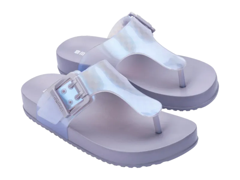 MELISSA COZY FLIP FLOP  GREY/PEARL BLUE