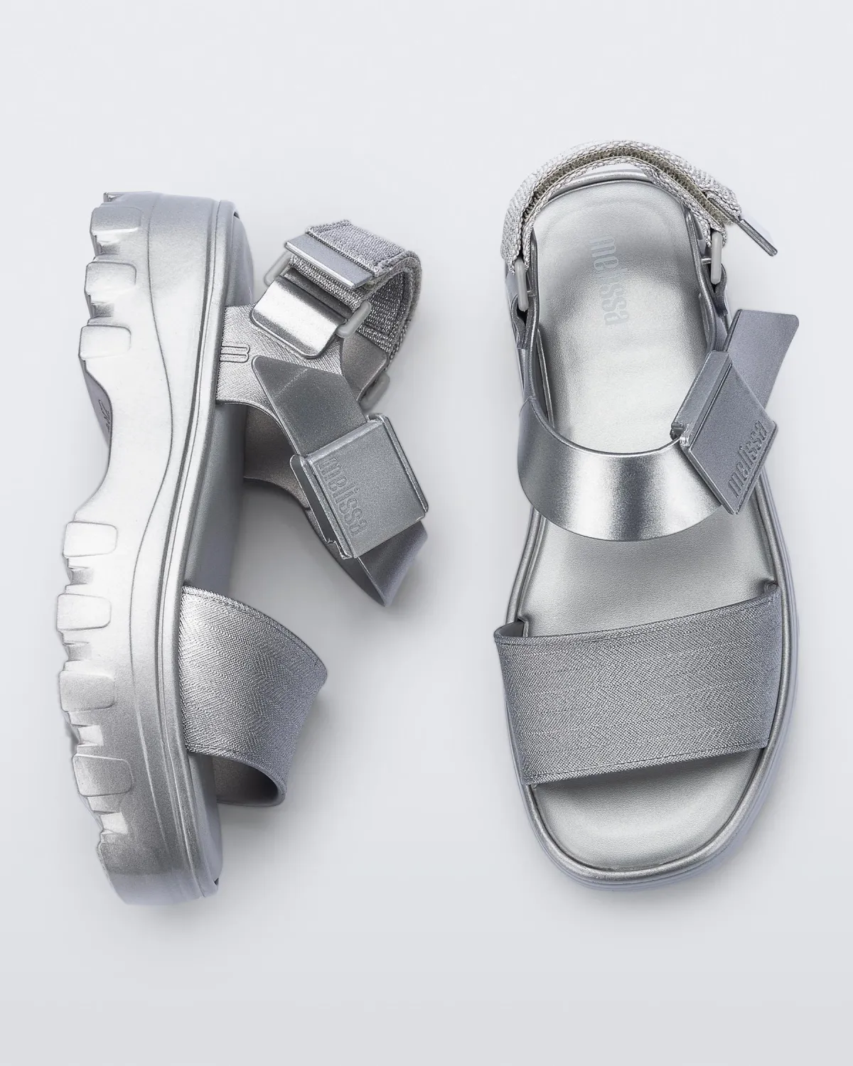MELISSA KICK OFF SANDAL METALLIC  SILVER
