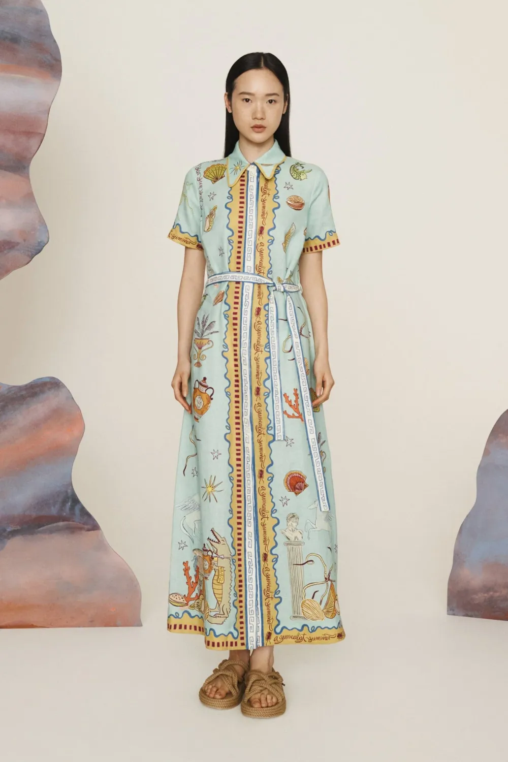 ALEMAIS SURREALIST SUMMER SHIRTDRESS