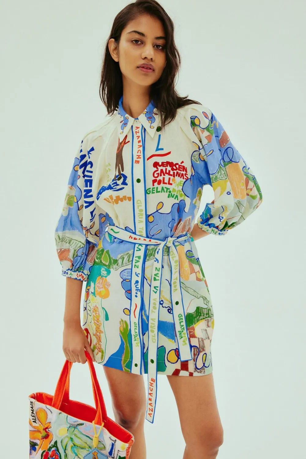 ALEMAIS NADIA MINI SHIRTDRESS