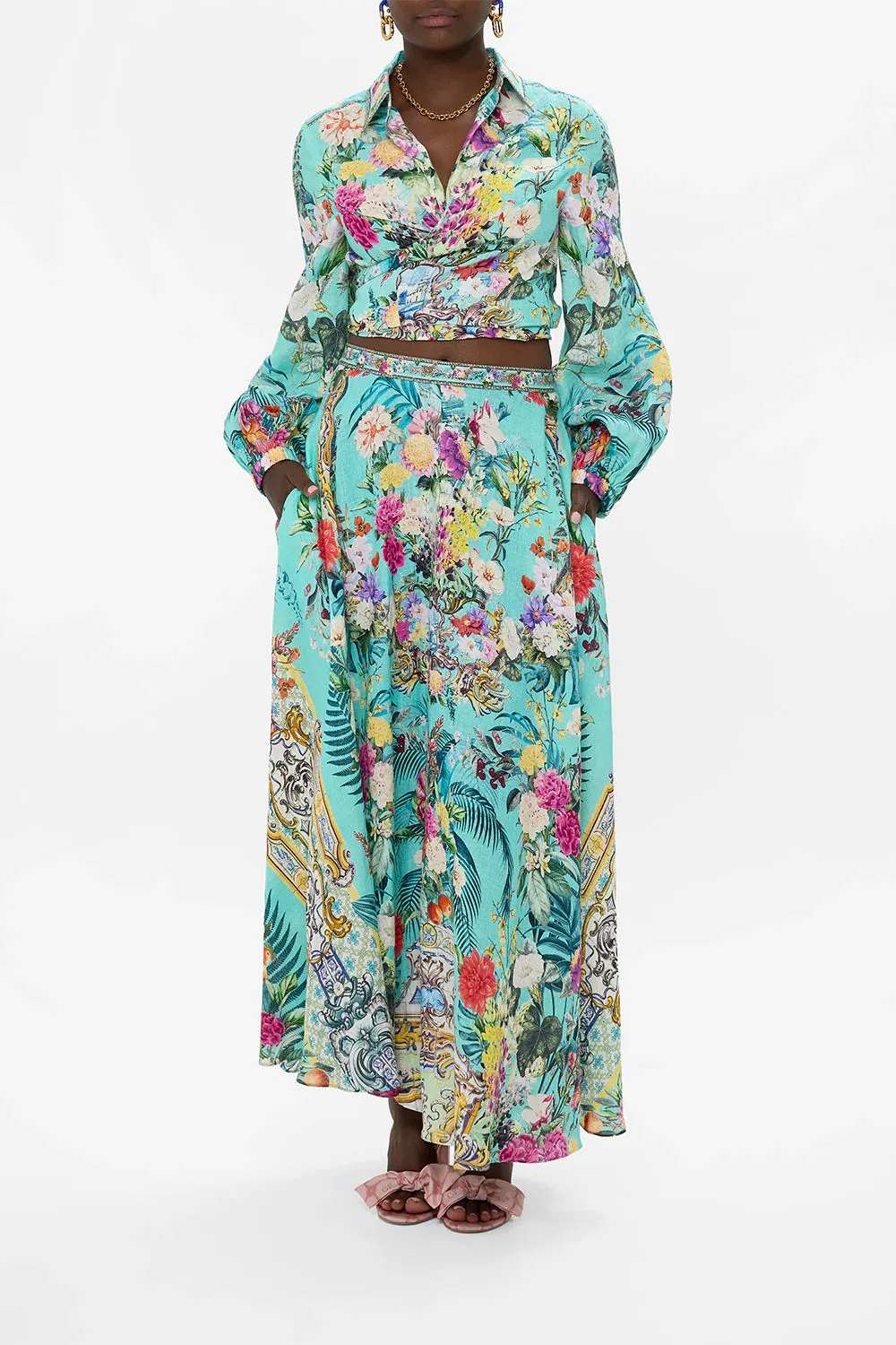 CAMILLA MAXI CIRCLE SKIRT GARDENS OF QUELUZ