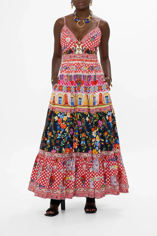 TIERED BODICE DRESS FOLK AFLOAT