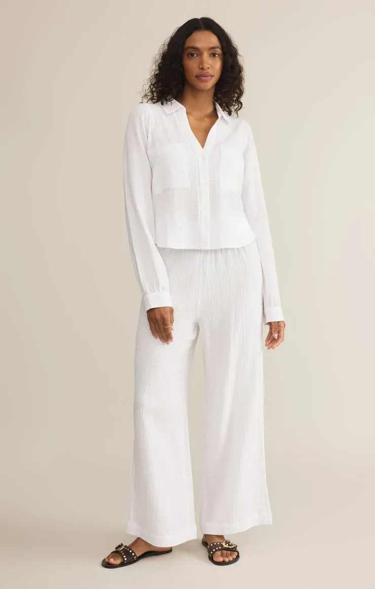 Z Supply Cassidy Full Length Pant White