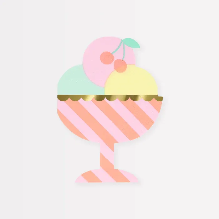 Meri Meri Ice Cream Sundae Napkins