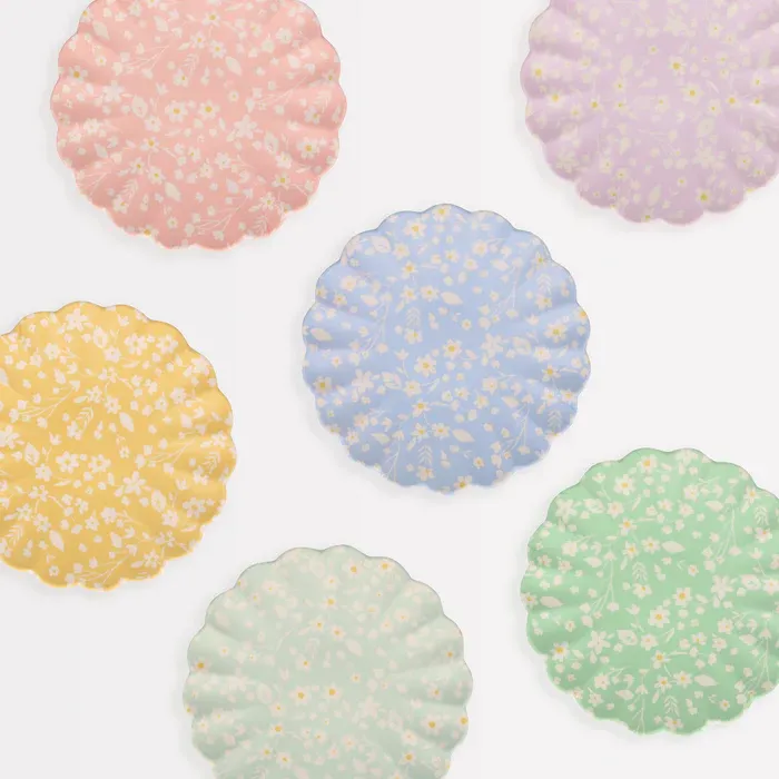 Meri Meri Floral Reusable Bamboo Small Plates