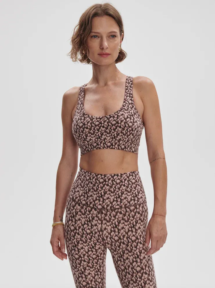Varley move selma bra deep mauve petal