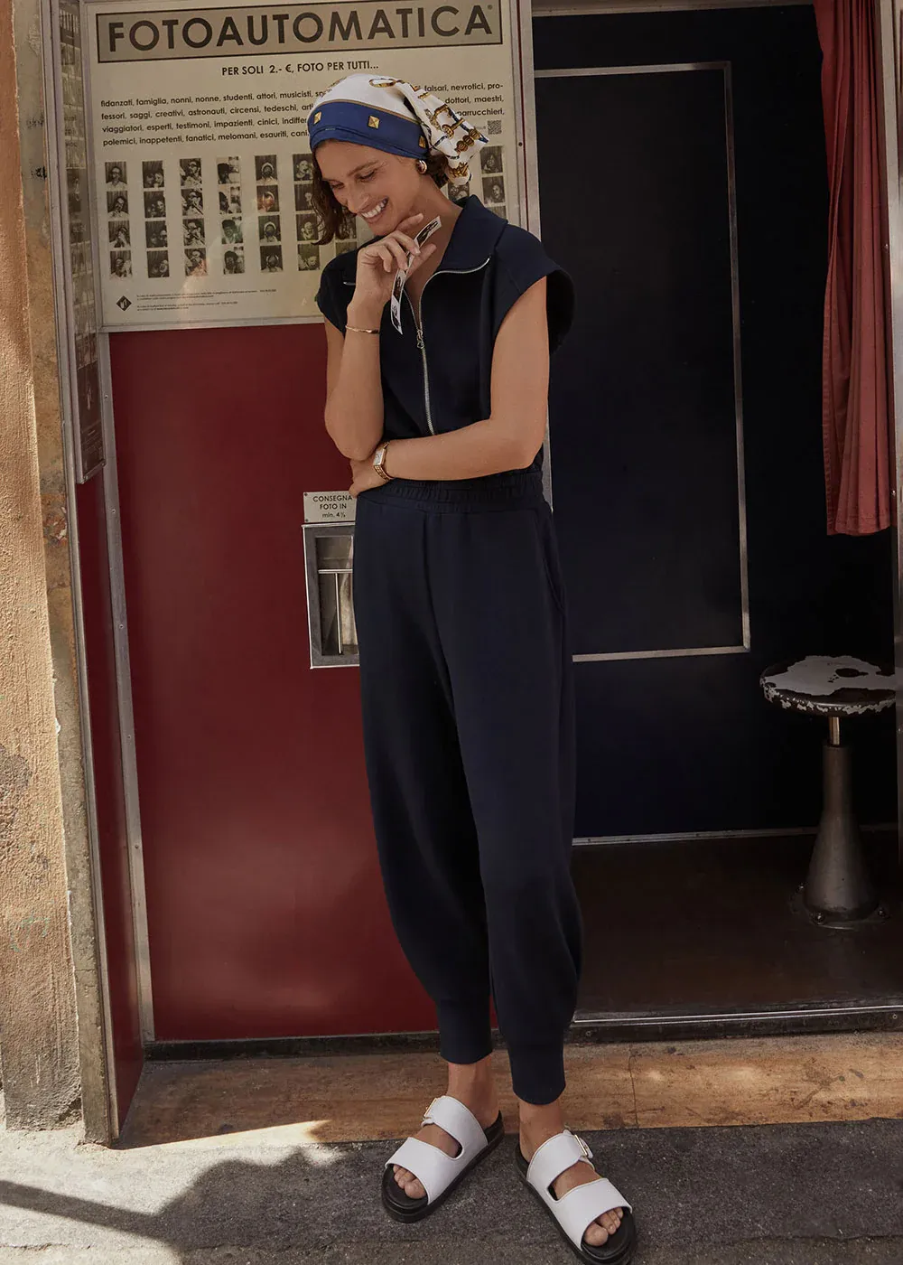 Varley monica jumpsuit navy