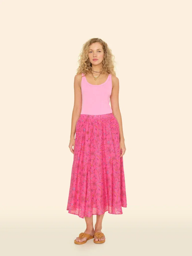 Xirena Roxane Skirt Fuchsia Melon
