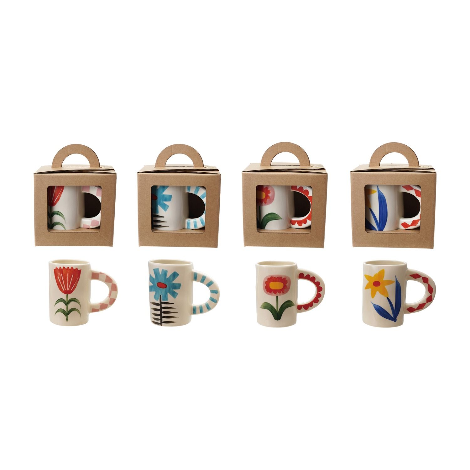 Hazel Mazel Stoneware Mug w Flower