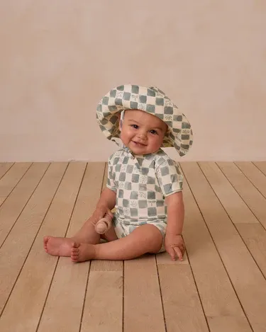 RYLEE &amp; CRU SHORTY ONE-PIECE  COASTAL CHECK