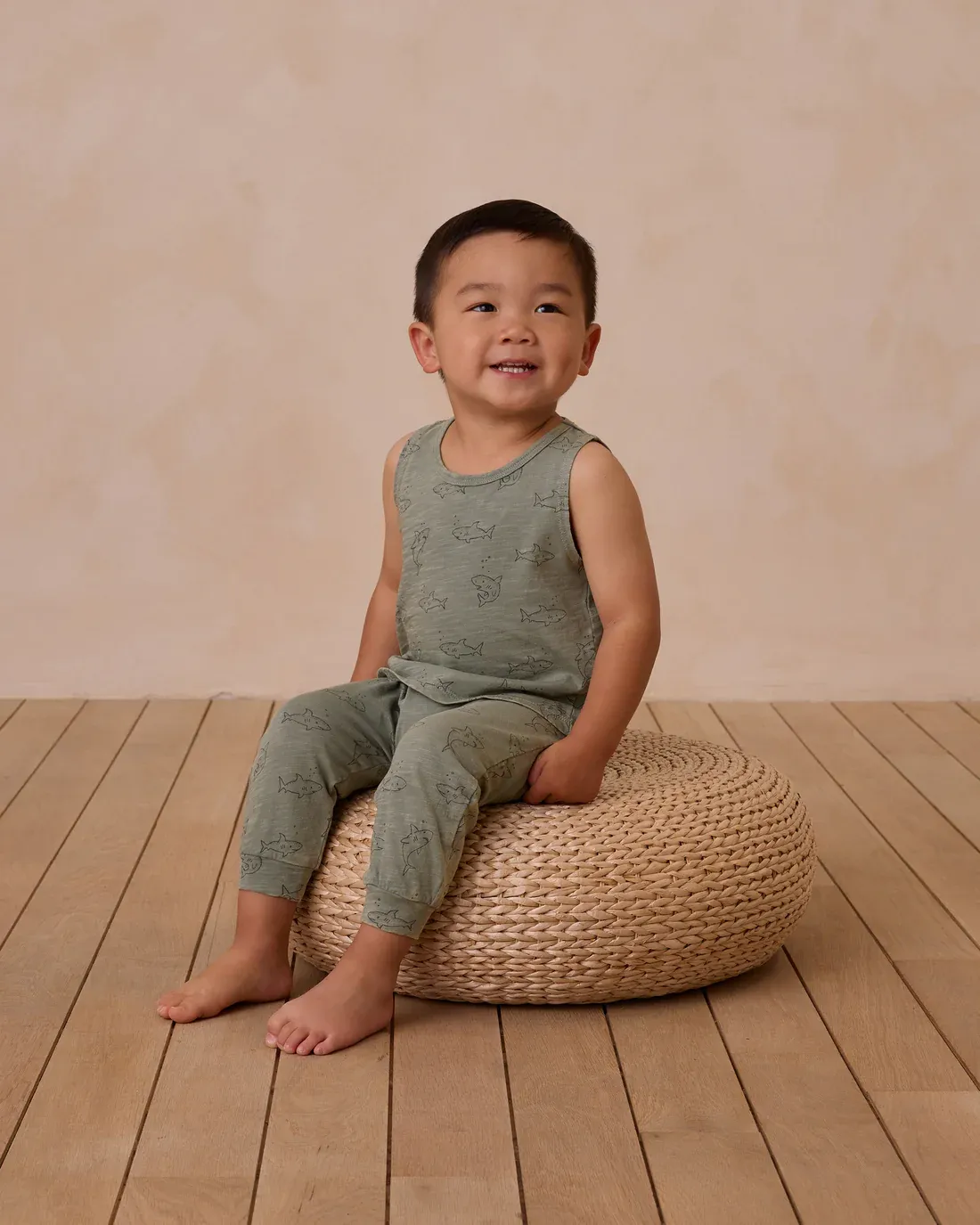 RYLEE &amp; CRU TANK + SLOUCH PANT SET SHARKS