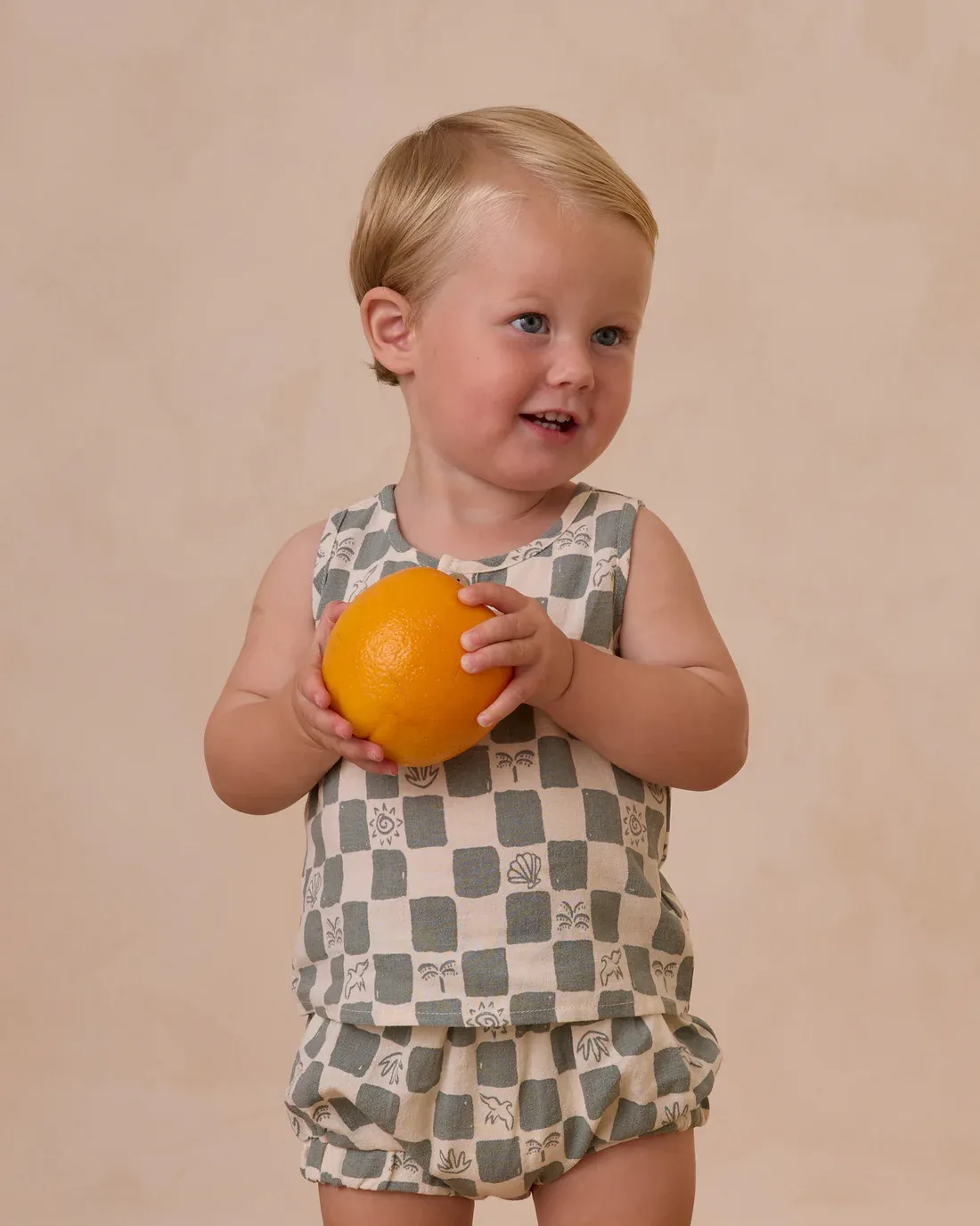 RYLEE &amp; CRU BABY TANK SET COASTAL CHECK