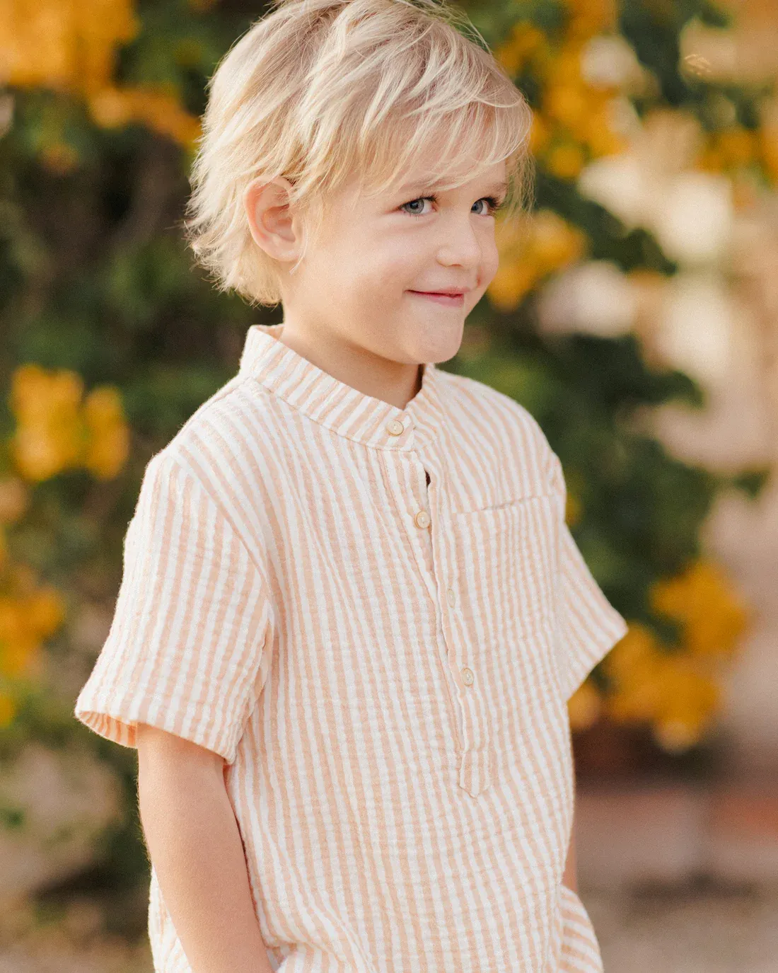RYLEE &amp; CRU MASON SHIRT GRAPEFRUIT STRIPE