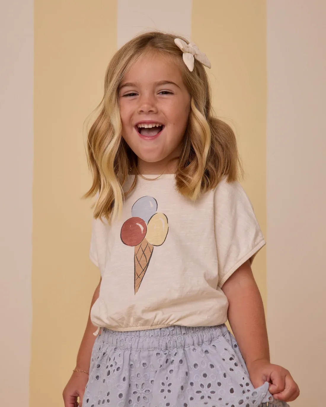 RYLEE &amp; CRU CROPPED CINCHED TEE GELATO