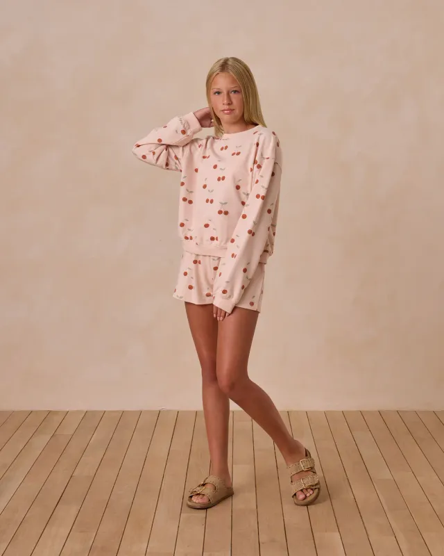 RYLEE &amp; CRU SUMMER TERRY SET CHERRIES