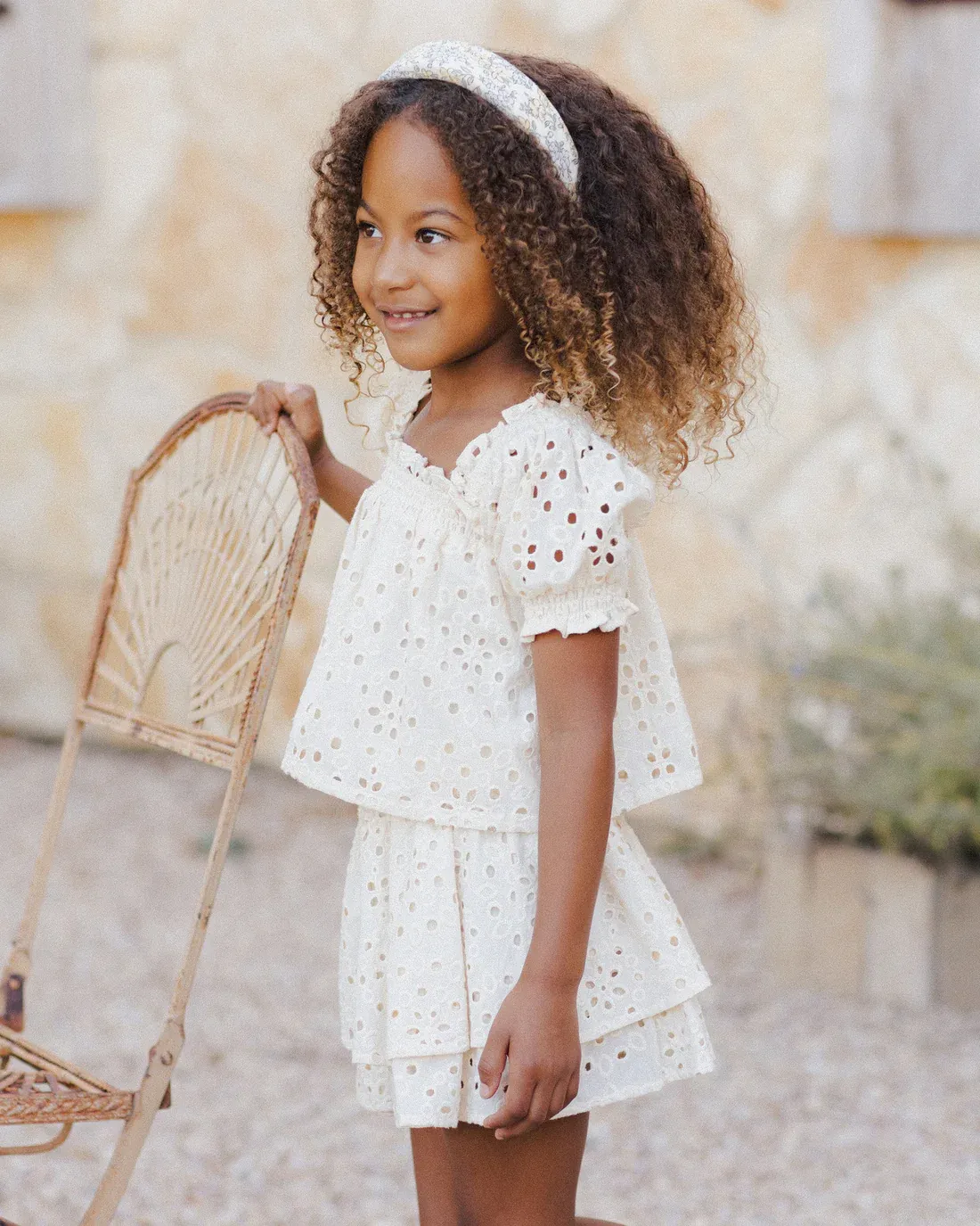 RYLEE &amp; CRU MILAN BLOUSE NATURAL
